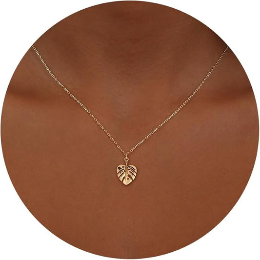 Gold Necklace for Women-14K Gold Plated Bow,Dragon,Shell, Palm Tree, Seahorse, Conch Shell,Sardines, Cowboy Boot,Bat,Bunny Pendant Beachy Jewelry for Women Gifts