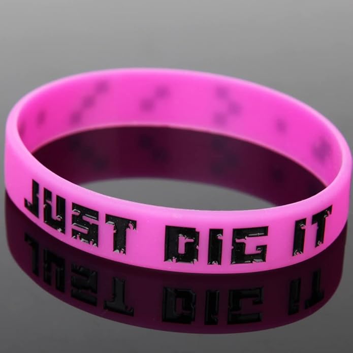 50Pcs Custom Silicone Wristbands Personalized Debossed Rubber Bracelets for Motivation, Party favors, Events, Birthdays, Awareness