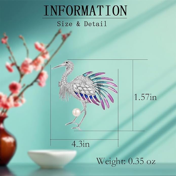 Animal Brooch for Women Girls 18k Gold Plated Animal Brooch Pin Rhinestone Animal Brooch Lapel Pin Jewelry Thanksgiving Day Birthday Wedding Gifts for Mom Wife