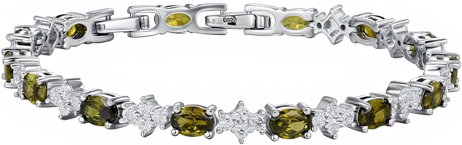 Tennis Birthstone Bracelets Sterling Silver Bracelets Charm Jewelry Birthday Gifts for Women,Girlfriend,Wife,Mom - Graduation, Friendship,Birthday, Anniversary