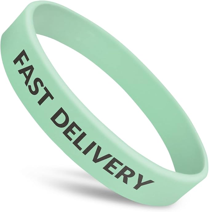 Super Rush Wristbands | Fast Delivery | Fully Customizable | Great For Events, Fundraisers & Promotions | 1/2" Wide | Available In Bulk