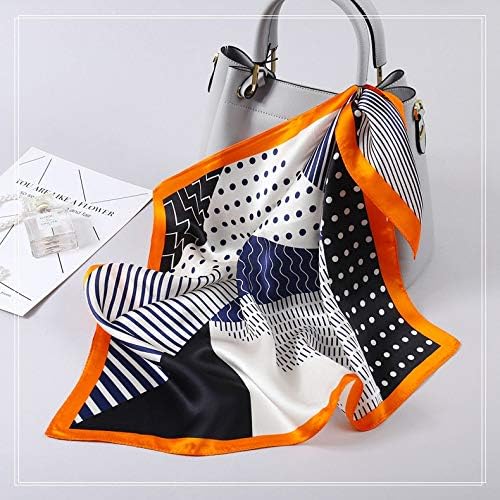 ANDANTINO 100% Mulberry Silk Scarf -21” Lightweight Square Neckerchief – Breathable Digital Printed Scarves with Gift Packed