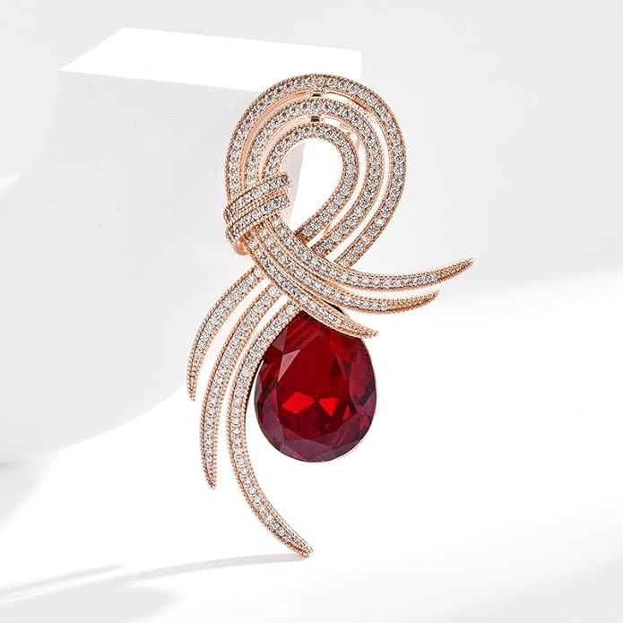 Rhinestone Brooch for Women Rhinestone Brooches Pins Crystal Lapel Pin Jewelry Christmas Valentine's Day Gift for Wife Girlfriend