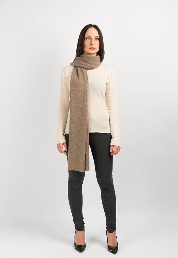 Dalle Piane Cashmere - 100% Cashmere Scarf - Made in Italy - Winter Neck Warmer (14" x 77") - Christmas Gift