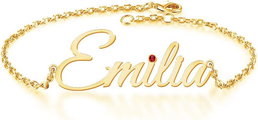 Custom Bracelet with Name 18K Gold Plated Personalized Name Ankle Bracelet Adjustable, Customized Beach Jewelry Gifts for Women Girlfriend