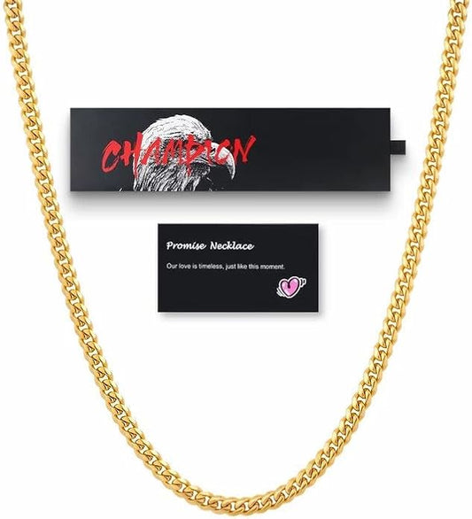KRKC&CO Silver Cuban Link Chain for Men, Gift for Him Husband Dad, 925 Sterling / 24K Gold Plated and 316l Stainless Steel Base, 3/5mm Miami Necklace Jewelrys, Cadena de Plata