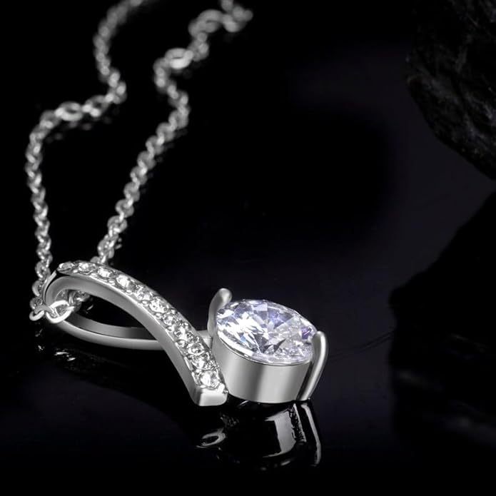 To My Soulmate Necklace For Women, Soul Mate Jewelry for Women, Future Wife Gifts, To My Wife Necklace from Husband, Gifts for Girlfriend, Pendant With Message Card