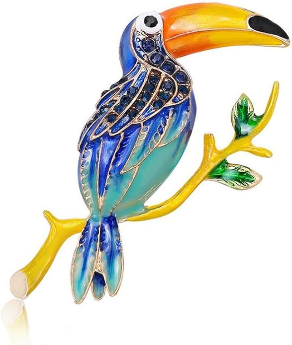 Soumimi Bird Theme Brooch Pin Cute Bird Animal Brooches Accessories Christmas Birthday Gift for Women