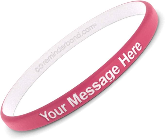 Reminderband Custom Rubber Bracelets - Thin Luxe Wristbands