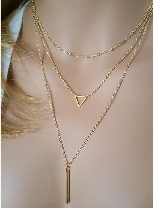 Turandoss Gold Layered Necklaces for Women - 14K Gold Plated Handmade Multilayer Bar Pearls Coin Disc Moon Butterfly Medallion Adjustable Dainty Layered Choker Necklaces for Women Jewelry