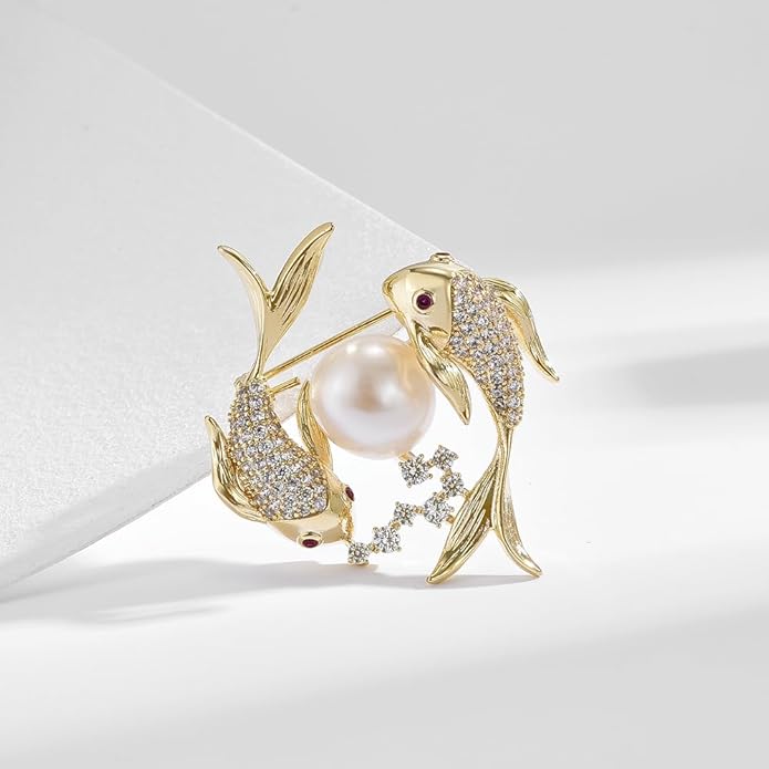 Animal Brooch for Women Rhinestone Brooch Pin 18k Gold Plated Animal Lapel Pin Fashion Jewelry Gift for Mom Wife