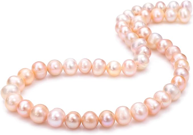 BEADIA Natural Pearl Beads Potato 6-7mm Pink Freshwater Cultured Loose Gemstone Beads for DIY Jewelry Making 13.8''/Strand