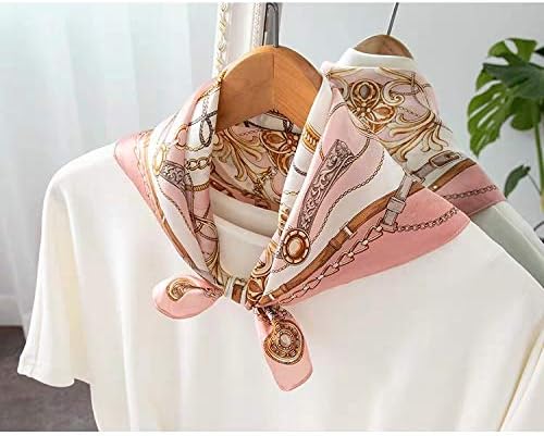 ANDANTINO 100% Mulberry Silk Scarf -21” Lightweight Square Neckerchief – Breathable Digital Printed Scarves with Gift Packed