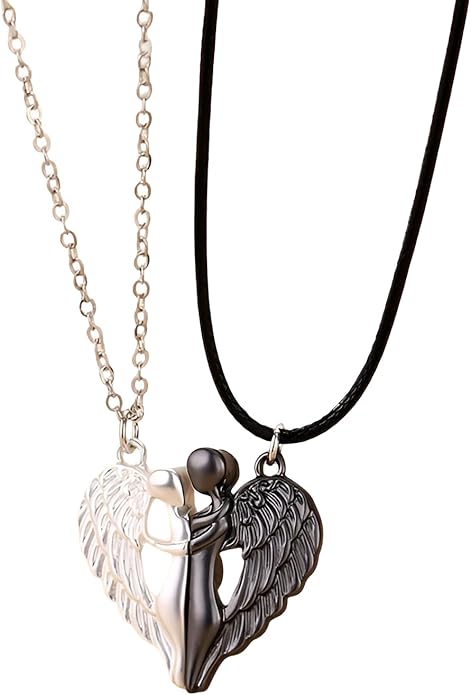 925 Sterling Silver Hug Necklace For Women And Men, 14K Yellow Gold Hugged Dog Necklace, Mom And Hug, Hug Angel Wings Pendant, Two Hands Hugs And Kisses Necklace, Hugging Necklaces For Women