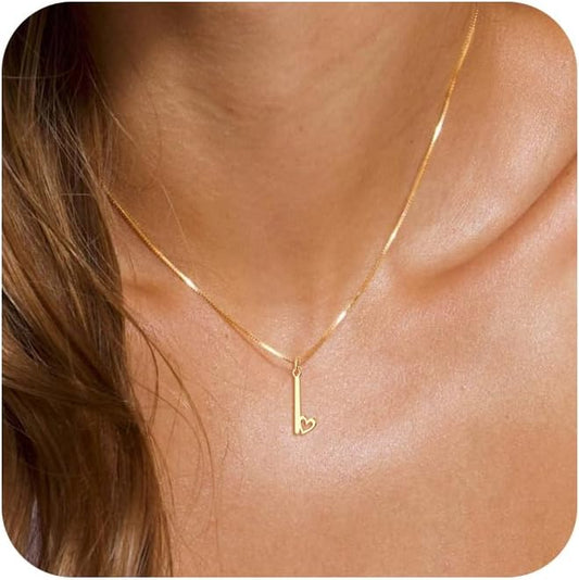 Initial Necklaces for Women Trendy, Dainty Silver Letter Necklace Cute Pendant Choker Name Necklace Personalized Costume Monogram Silver Jewelry Necklace for Women Valentines Gifts