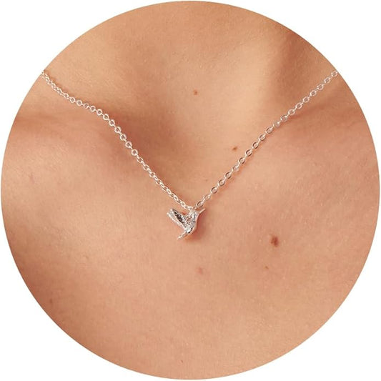 Gold Necklace for Women-14K Gold Plated Bow,Dragon,Shell, Palm Tree, Seahorse, Conch Shell,Sardines, Cowboy Boot,Bat,Bunny Pendant Beachy Jewelry for Women Gifts
