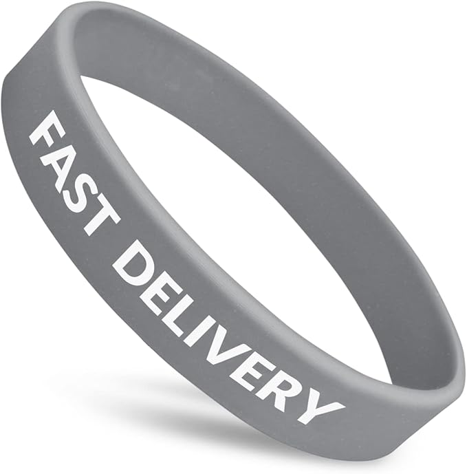 Super Rush Wristbands | Fast Delivery | Fully Customizable | Great For Events, Fundraisers & Promotions | 1/2" Wide | Available In Bulk