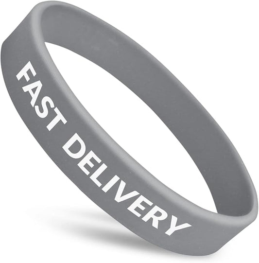 Super Rush Wristbands | Fast Delivery | Fully Customizable | Great For Events, Fundraisers & Promotions | 1/2" Wide | Available In Bulk