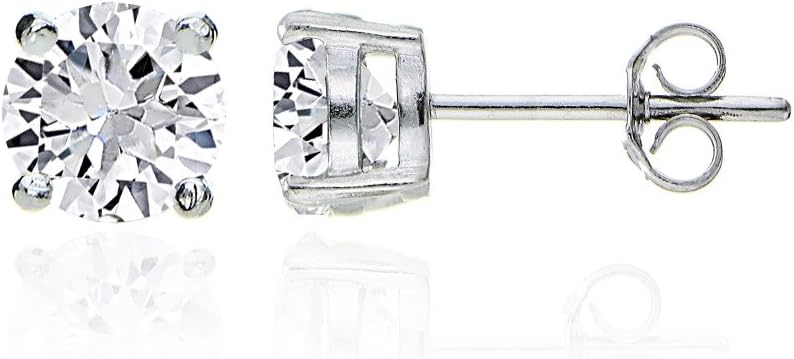 Jewelry Sets for Women, Necklace and Earring Sets for Women, Birthstone Jewelry, Genuine or Synthetic Gemstone, Round Solitaire, Pendant Necklace, Stud Earrings, Sterling Silver Jewelry or Gold Flash