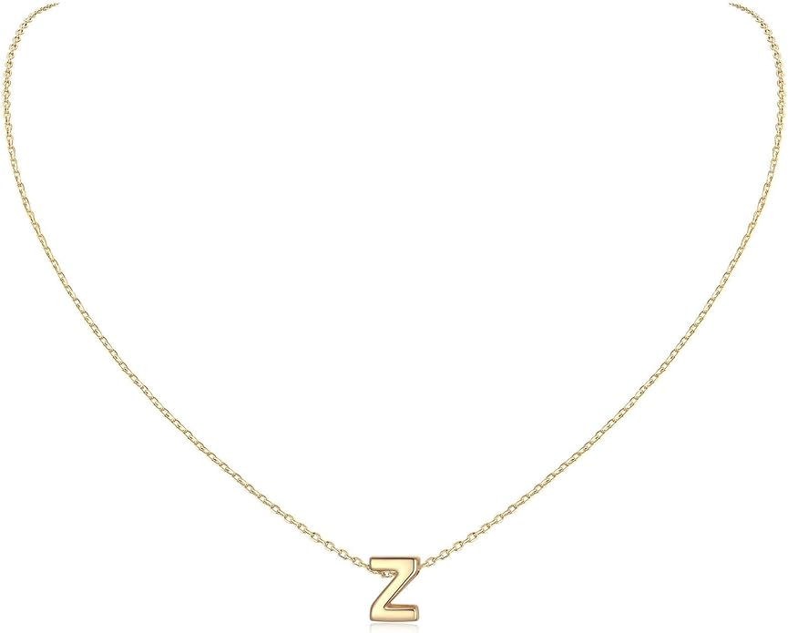 ChicSilver 925 Sterling Silver Initial Necklace for Women Dainty Letter Jewelry Personalized Gift