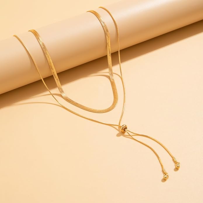 Chunky Gold Choker Necklace for Women,Trendy Silver Statement Necklace Long Snake Chain Drop Necklace,Charm Prom Body Jewelry Accessories Gifts