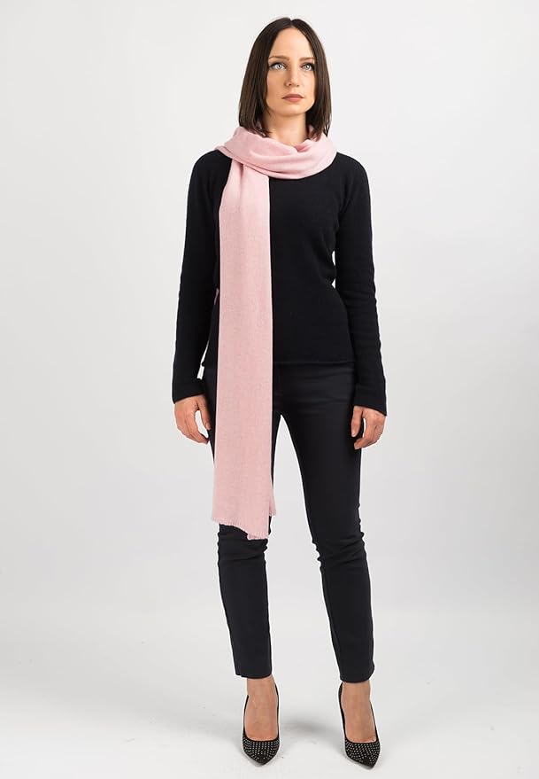 Dalle Piane Cashmere - 100% Cashmere Scarf - Made in Italy - Winter Neck Warmer (14" x 77") - Christmas Gift