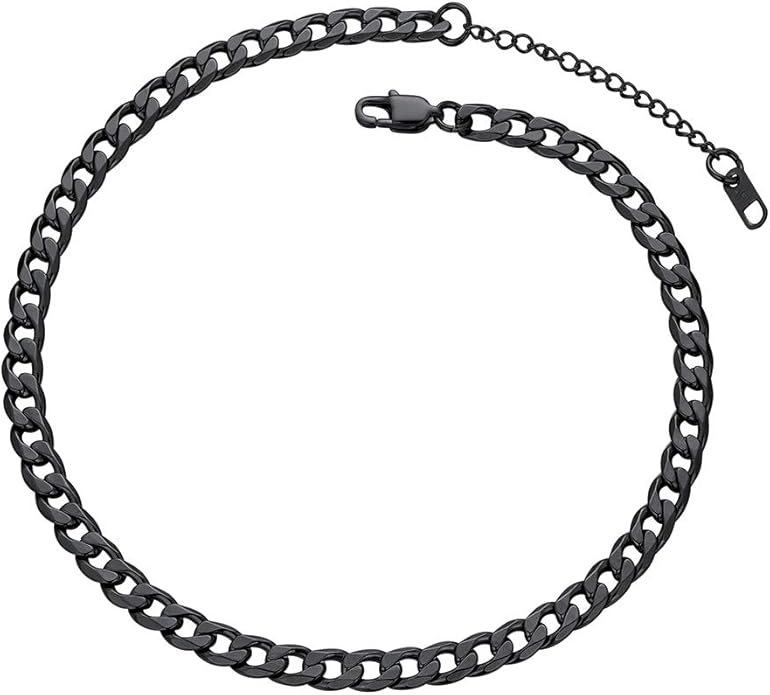 PROSTEEL 316L Stainless Steel Cuban Link Chain Necklaces for Men, Black/18K Gold Plated, Hypoallergenic Jewelry, 4mm-13mm, 14"-30", Come with Box
