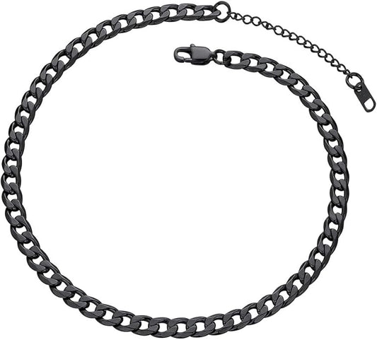 PROSTEEL 316L Stainless Steel Cuban Link Chain Necklaces for Men, Black/18K Gold Plated, Hypoallergenic Jewelry, 4mm-13mm, 14"-30", Come with Box