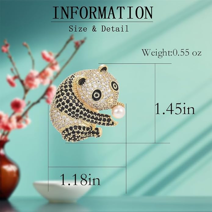 Animal Brooch for Women Girls 18k Gold Plated Animal Brooch Pin Rhinestone Animal Brooch Lapel Pin Jewelry Thanksgiving Day Birthday Wedding Gifts for Mom Wife