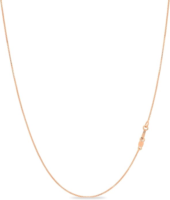 KEZEF 925 Sterling Silver Necklace for Women | Thin 0.7mm 18k Gold plated, Rose Gold chain for women, Silver chain necklace jewelry | cadena de plata 925 para hombre mujer