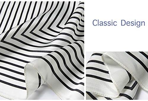 ANDANTINO 100% Mulberry Silk Scarf -21” Lightweight Square Neckerchief – Breathable Digital Printed Scarves with Gift Packed