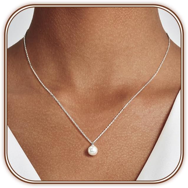 Zeffy Gold Pearl Necklace for Women, Dainty 14K Gold/Silve Plated Layered Pearl Choker Pearl Earrings Pearl Bracelets Wedding Trendy Gold Jewelry Set for Women Gifts