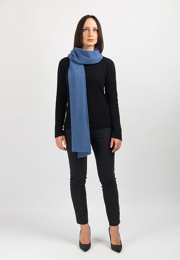 Dalle Piane Cashmere - 100% Cashmere Scarf - Made in Italy - Winter Neck Warmer (14" x 77") - Christmas Gift