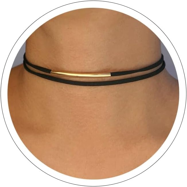 Black Choker Necklaces for Women 90s Red Black Velvet Choker Necklace Thick Thin Chocker Tube Heart Circle Choker Necklace Lace Tatto Collar Necklace Goth Choker Jewelry