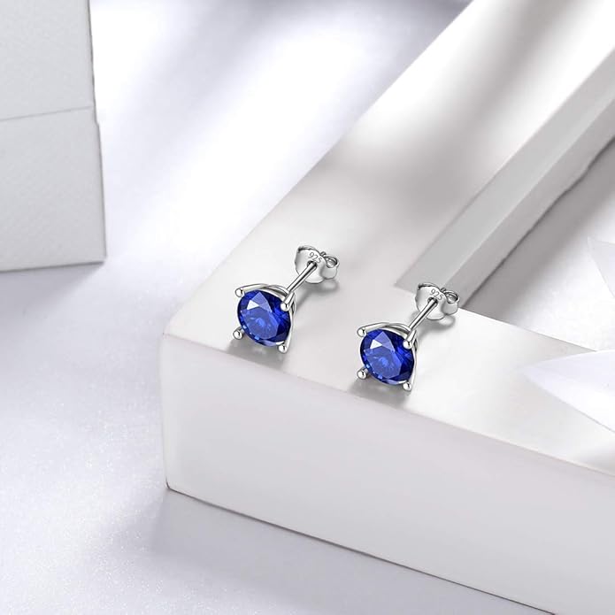 Aurora Tears 925 Sterling Silver 12 Birthstones Necklace/Earring/Ring/Bracelet Women Birthstone Pendant Crystal Fashion Birthday Jewelry Christmas Gift for Girls Women