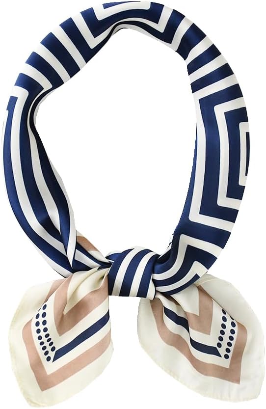 ANDANTINO 100% Mulberry Silk Square Scarf for Hair-25.6" X25.6'' Women Men Natural Silk Neckerchief Digital Printed Headscarf