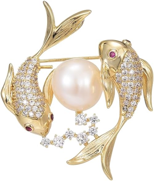 Animal Brooch for Women Rhinestone Brooch Pin 18k Gold Plated Animal Lapel Pin Fashion Jewelry Gift for Mom Wife