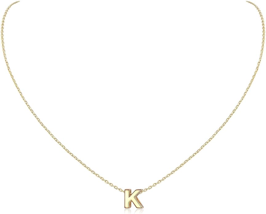 ChicSilver 925 Sterling Silver Initial Necklace for Women Dainty Letter Jewelry Personalized Gift