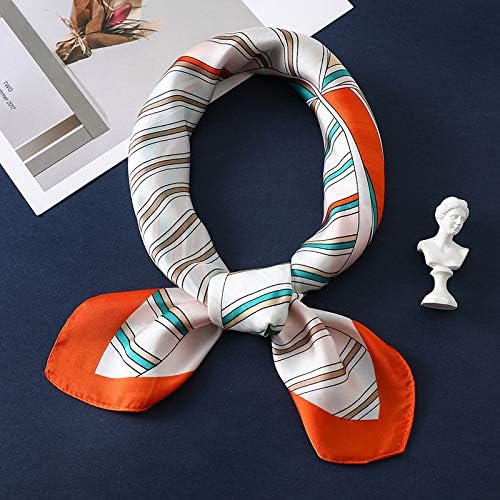 ANDANTINO 100% Mulberry Silk Scarf -21” Lightweight Square Neckerchief – Breathable Digital Printed Scarves with Gift Packed