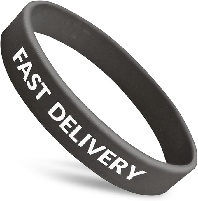 Super Rush Wristbands | Fast Delivery | Fully Customizable | Great For Events, Fundraisers & Promotions | 1/2" Wide | Available In Bulk