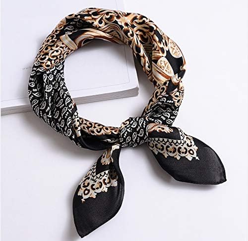 ANDANTINO 100% Mulberry Silk Scarf -21” Lightweight Square Neckerchief – Breathable Digital Printed Scarves with Gift Packed