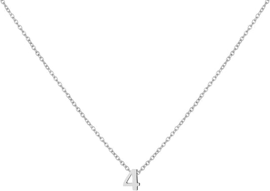 Number Necklace for Women Dainty 18K Gold Plated Pendant Necklace Charm Birth Month Personalized Jewelry Birthday Gift