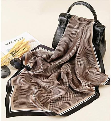 ANDANTINO 100% Mulberry Silk Square Scarf for Hair-25.6" X25.6'' Women Men Natural Silk Neckerchief Digital Printed Headscarf