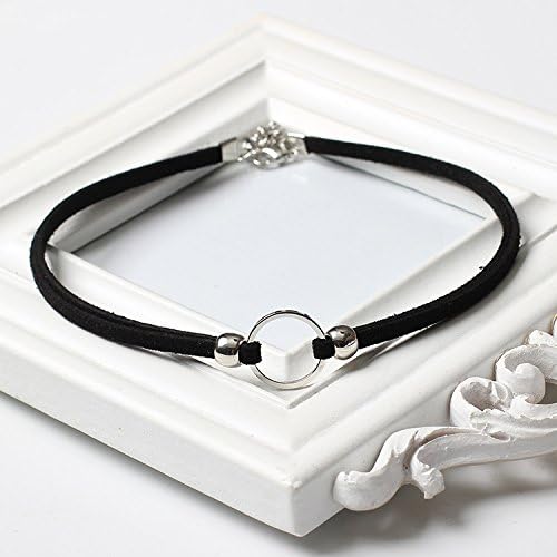 Black Choker Necklaces for Women 90s Red Black Velvet Choker Necklace Thick Thin Chocker Tube Heart Circle Choker Necklace Lace Tatto Collar Necklace Goth Choker Jewelry