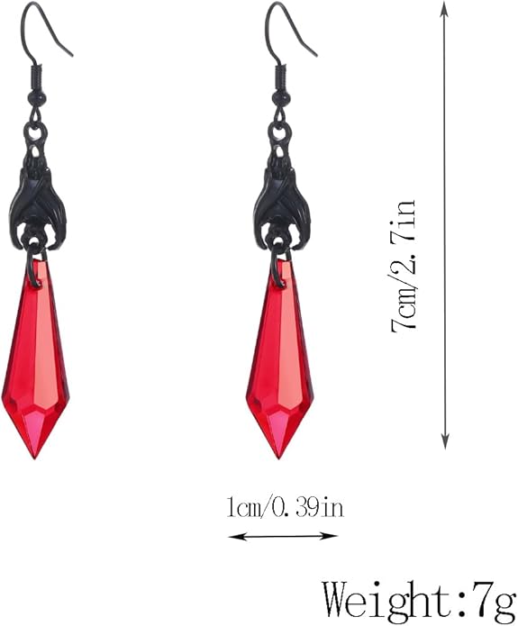 Halloween BOO Ghost Skull Earrings for Women, Gothic Dark Bat Dangle Earrings,Retro Acrylic Cute Lightweight Drop Dangle Earring Jewelry Gifts, Holiday Festive Cosplay Party Decorations Accessories