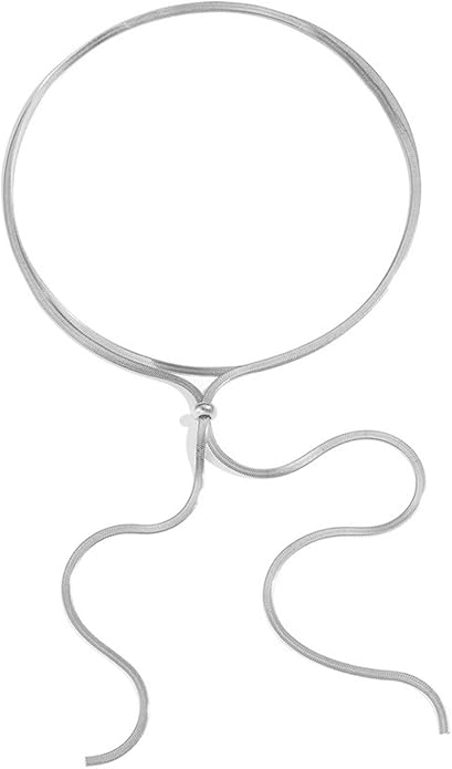 Chunky Gold Choker Necklace for Women,Trendy Silver Statement Necklace Long Snake Chain Drop Necklace,Charm Prom Body Jewelry Accessories Gifts