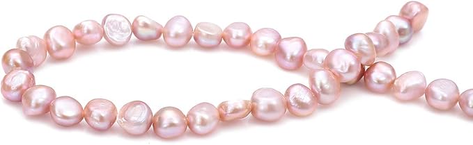 BEADIA Natural Pearl Beads Side Hole 4-5mm Purple Freshwater Cultured Loose Gemstone Beads for DIY Jewelry Making 13.8''/Strand