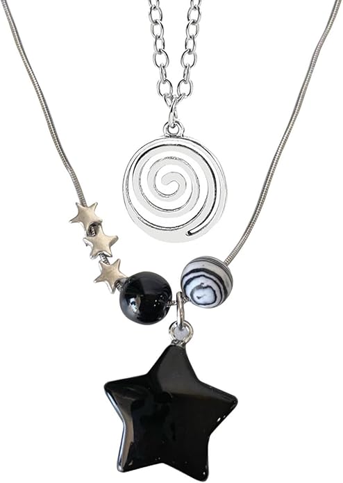 2 Pcs Y2k Accessories Y2k Necklace for Women Star Necklaces Grunge Necklace Grunge Accessories Grunge Jewelry for Women Men