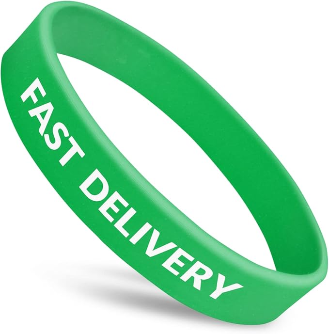 Super Rush Wristbands | Fast Delivery | Fully Customizable | Great For Events, Fundraisers & Promotions | 1/2" Wide | Available In Bulk
