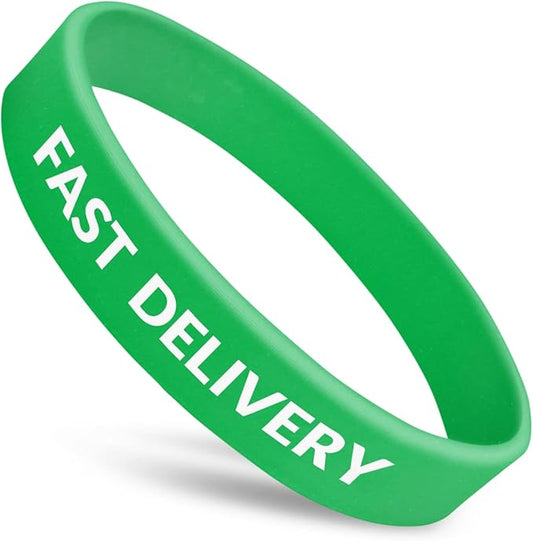 Super Rush Wristbands | Fast Delivery | Fully Customizable | Great For Events, Fundraisers & Promotions | 1/2" Wide | Available In Bulk
